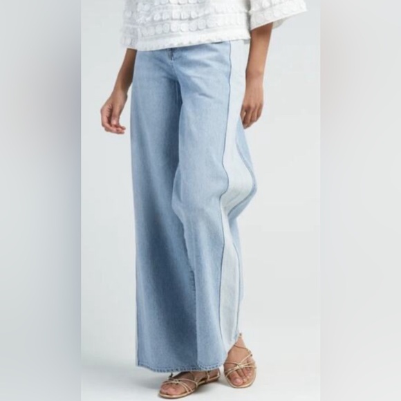 NWT Daily Blue by Adriano Goldschmied Wide-LEG Cotton USA SIZE 26 - Picture 1 of 7